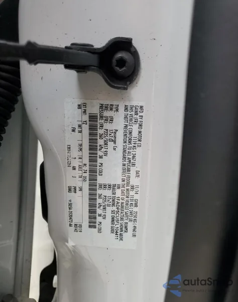 2015 Ford C-Max Premium Sel z USA, uszkodzony, nr VIN 1FADP5CU5FL104411